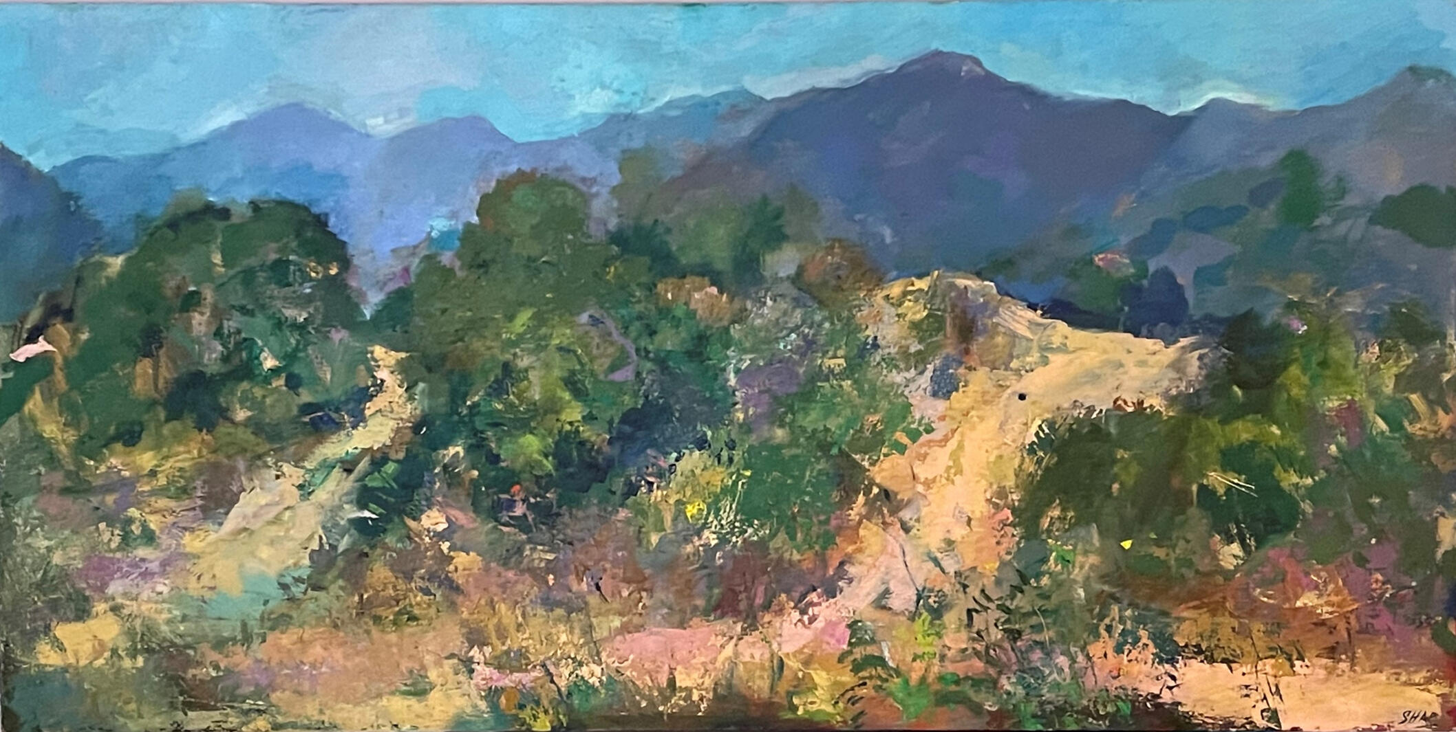 Pink & Green, 30x15"