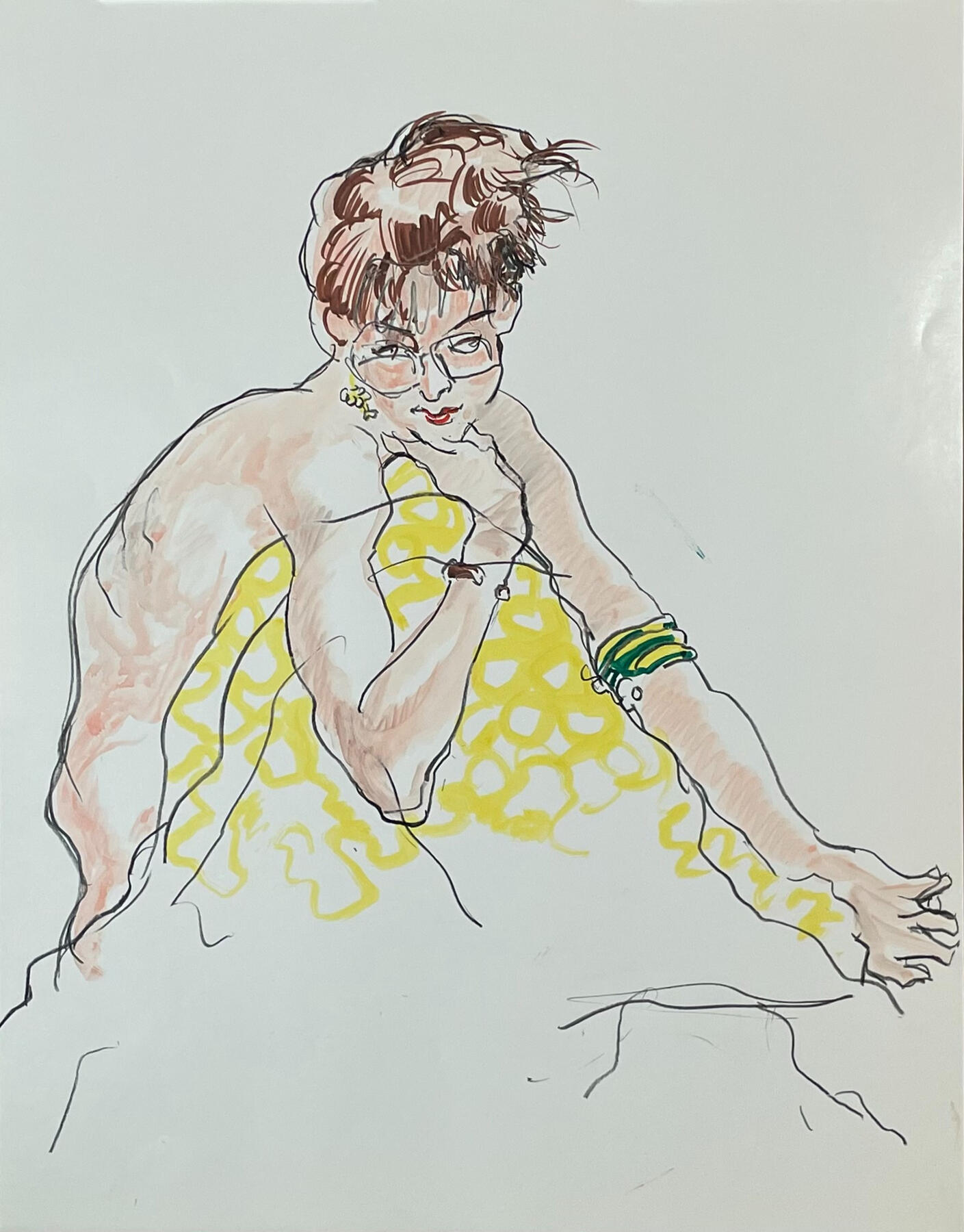 The Yellow Blanket, 17.5x22.5"