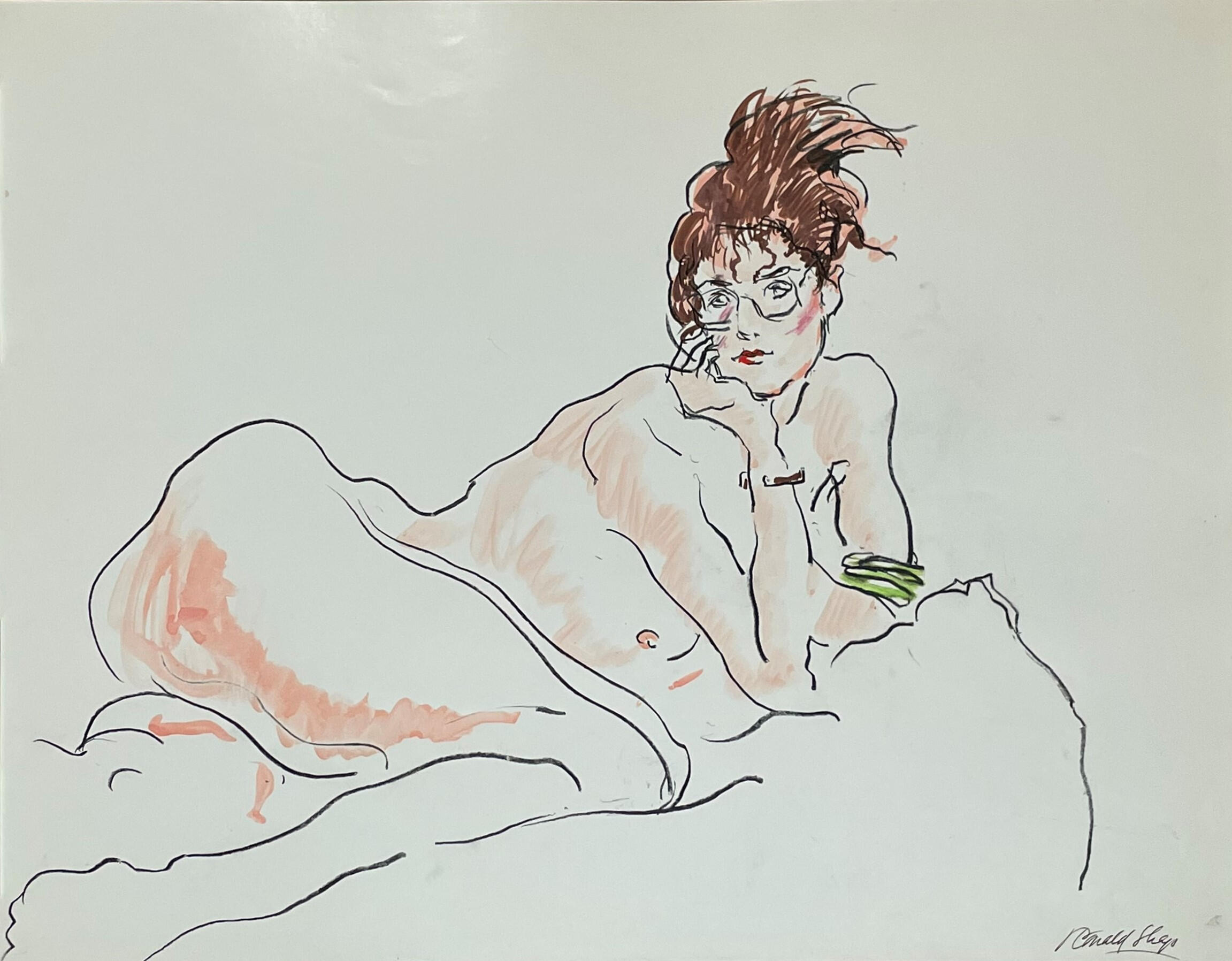 Girl with Glasses, 22.5x17.5&quot;