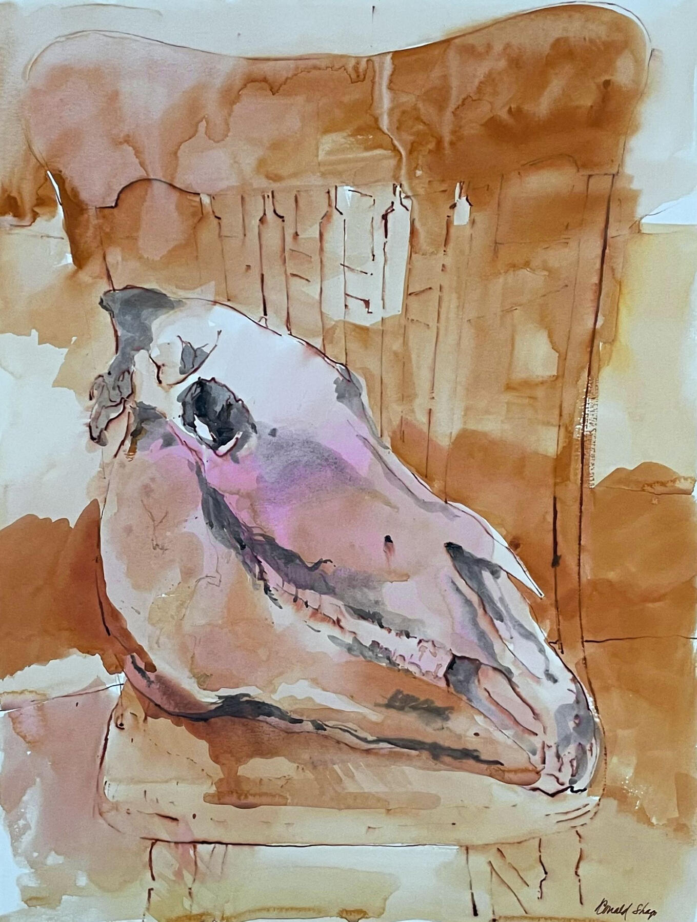 Pink Skull, 18x24&quot;